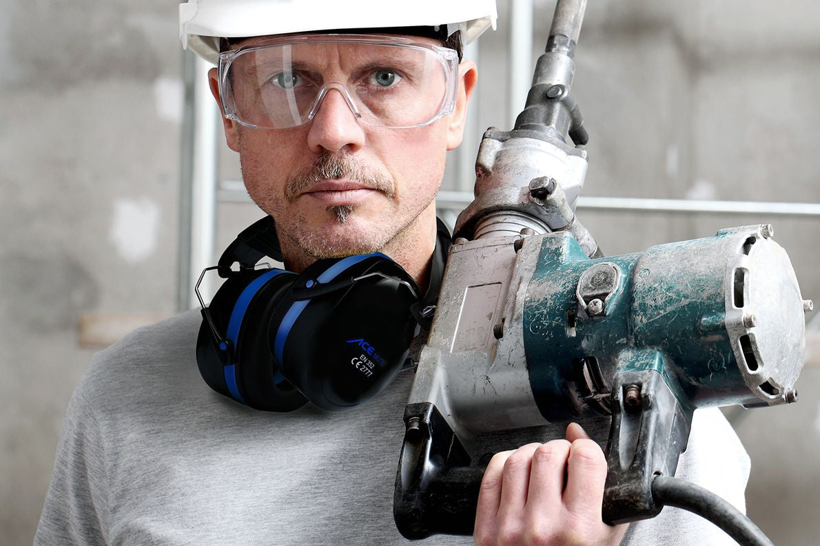 ACE Mute Kapselgehörschutz – SNR 32 dB – Schwarz/Blau – EN 352-1