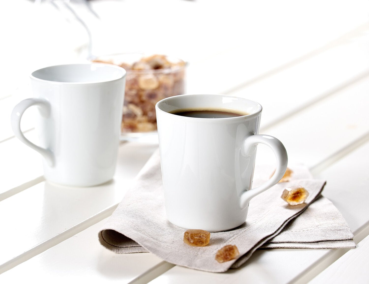 Ritzenhoff & Breker Kaffeetasse – 6er Set, 300 ml, 9,0 × 9,0 × 10,0 cm, Porzellan, Weiss, spülmaschinenfest