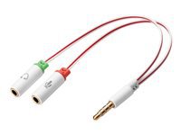 Sandberg 2× 3,5 mm (Stecker) auf 3,5 mm (Buchse) Adapter – für Headsets