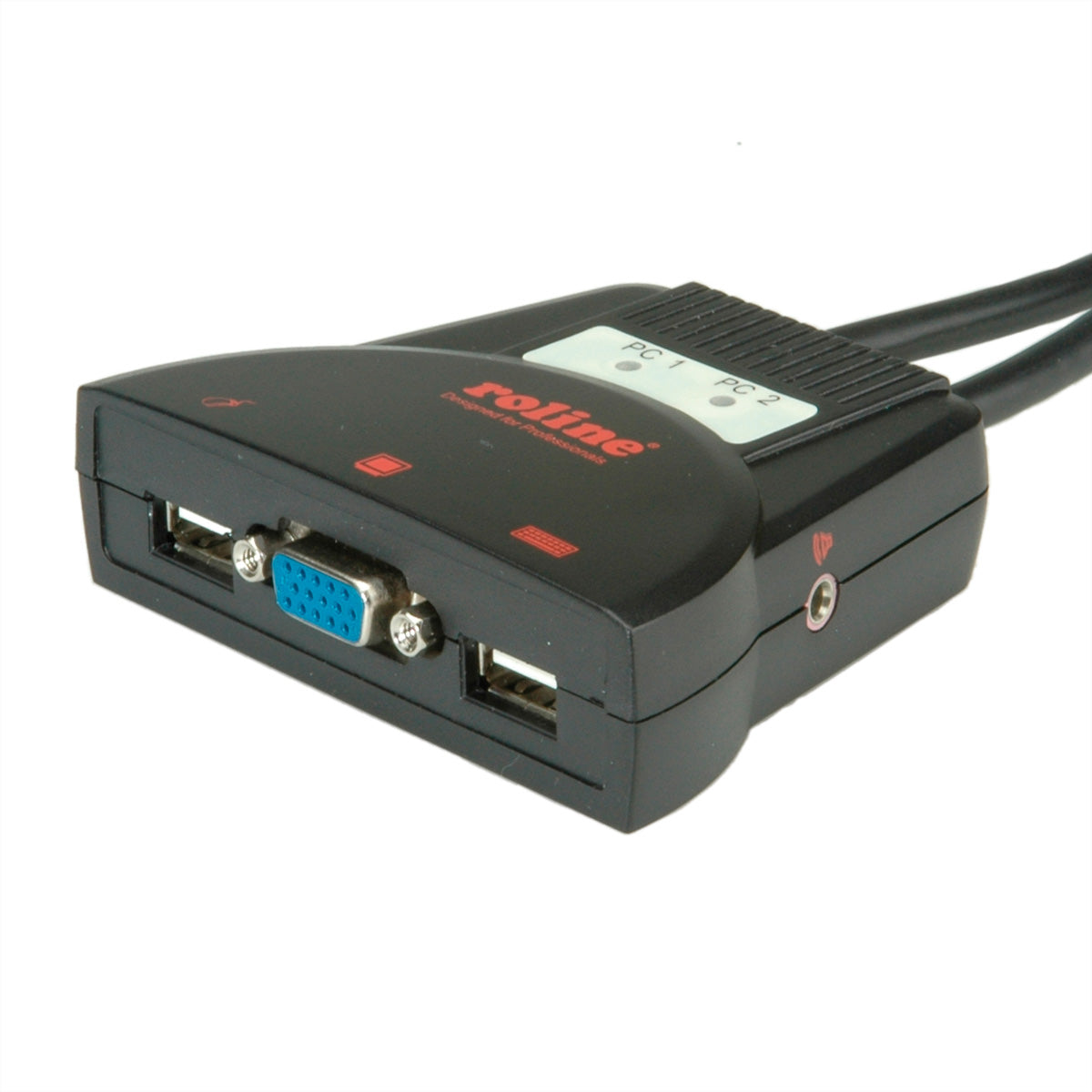 ROLINE Star – 2-Port VGA KVM-Switch – 1920 × 1080, Audio