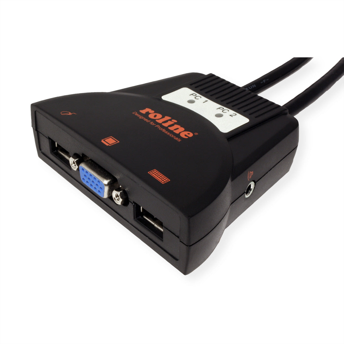 ROLINE Star – 2-Port VGA KVM-Switch – 1920 × 1080, Audio
