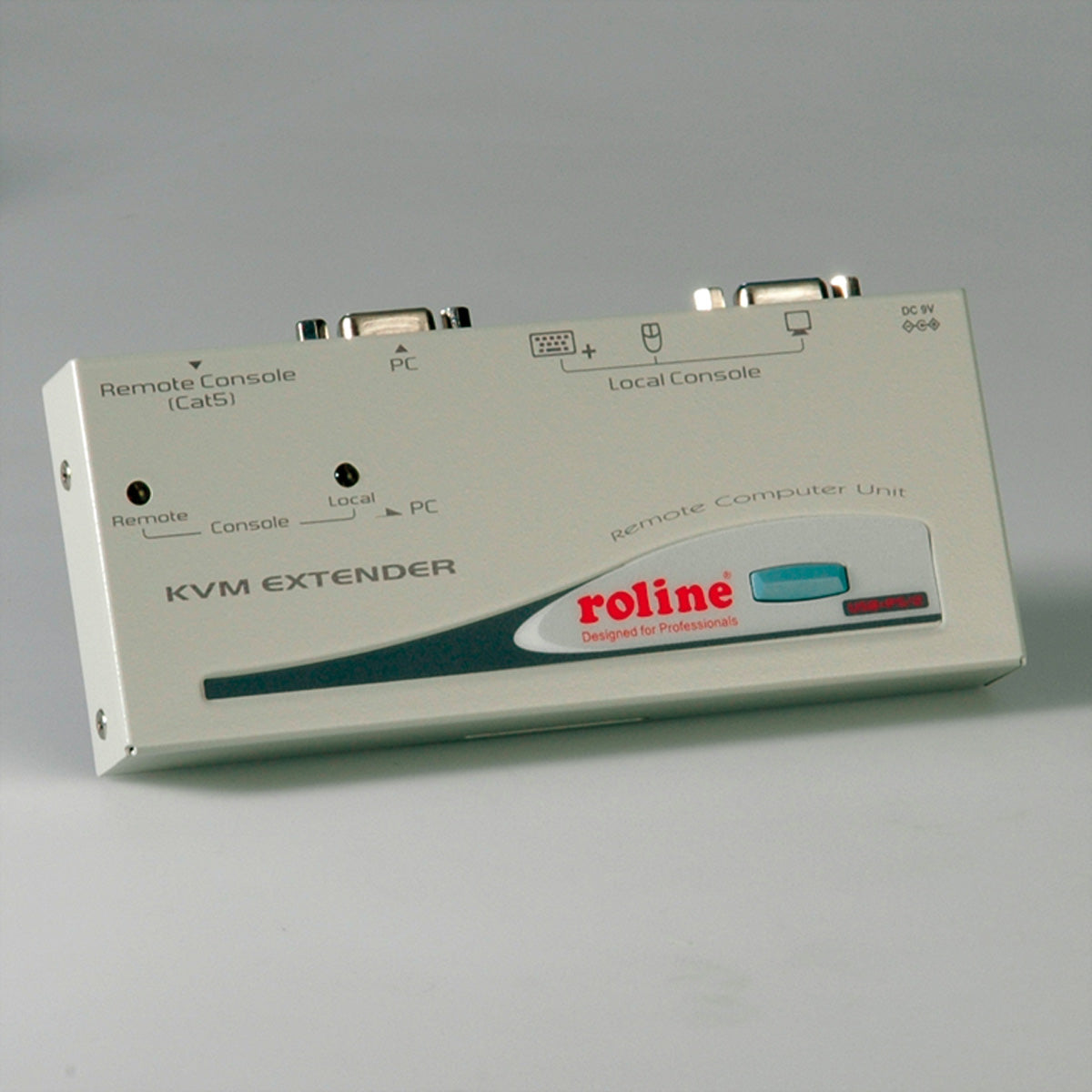 ROLINE KVM-Extender VGA/USB zu RJ-45 – bis 150 m, 1024 × 768 – für VGA-Monitor und USB-Tastatur/Maus