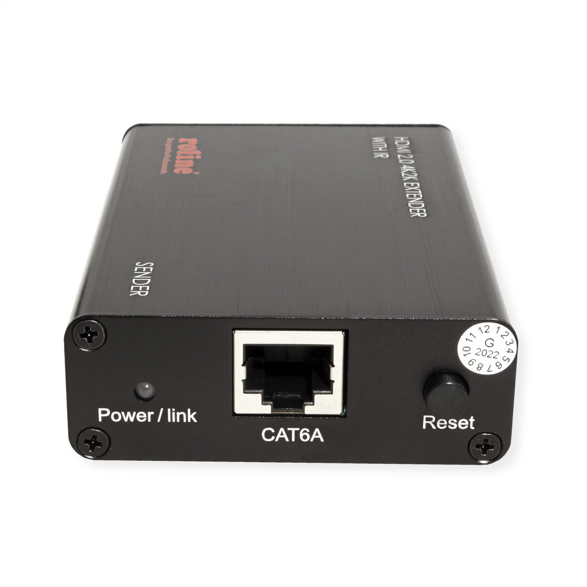 ROLINE HDMI Extender-Kit – 4K @ 60 Hz bis 30 m, Full HD bis 45 m, über Cat6A-Kabel, Sender + Empfänger
