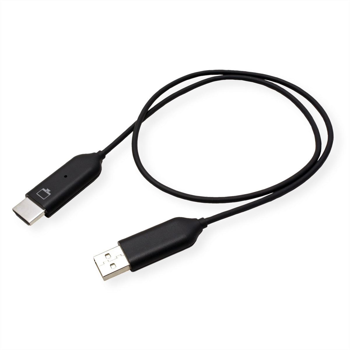 ROLINE P2P-Anzeige-Dongle-Set – Drahtloses Präsentationssystem – Full HD, HDMI, Schwarz