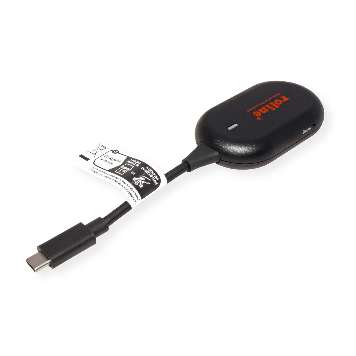 ROLINE P2P-Anzeige-Dongle-Set – Drahtloses Präsentationssystem – Full HD, HDMI, Schwarz