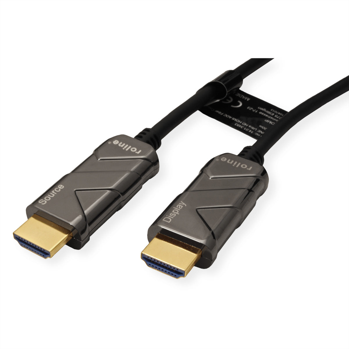 ROLINE HDMI Kabel HDMI 2.1 8K 60 Hz – 10 m – AOC, Ethernet