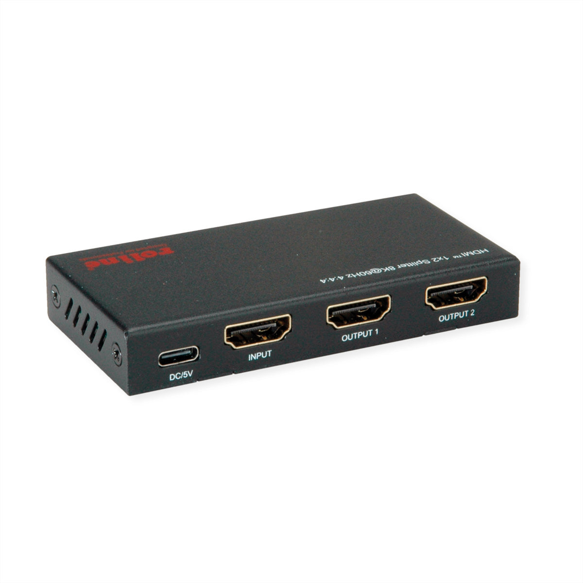 ROLINE HDMI Video-Splitter, 1× HDMI In / 2× HDMI Out, 8K@60 Hz, HDR, HDCP 2.3