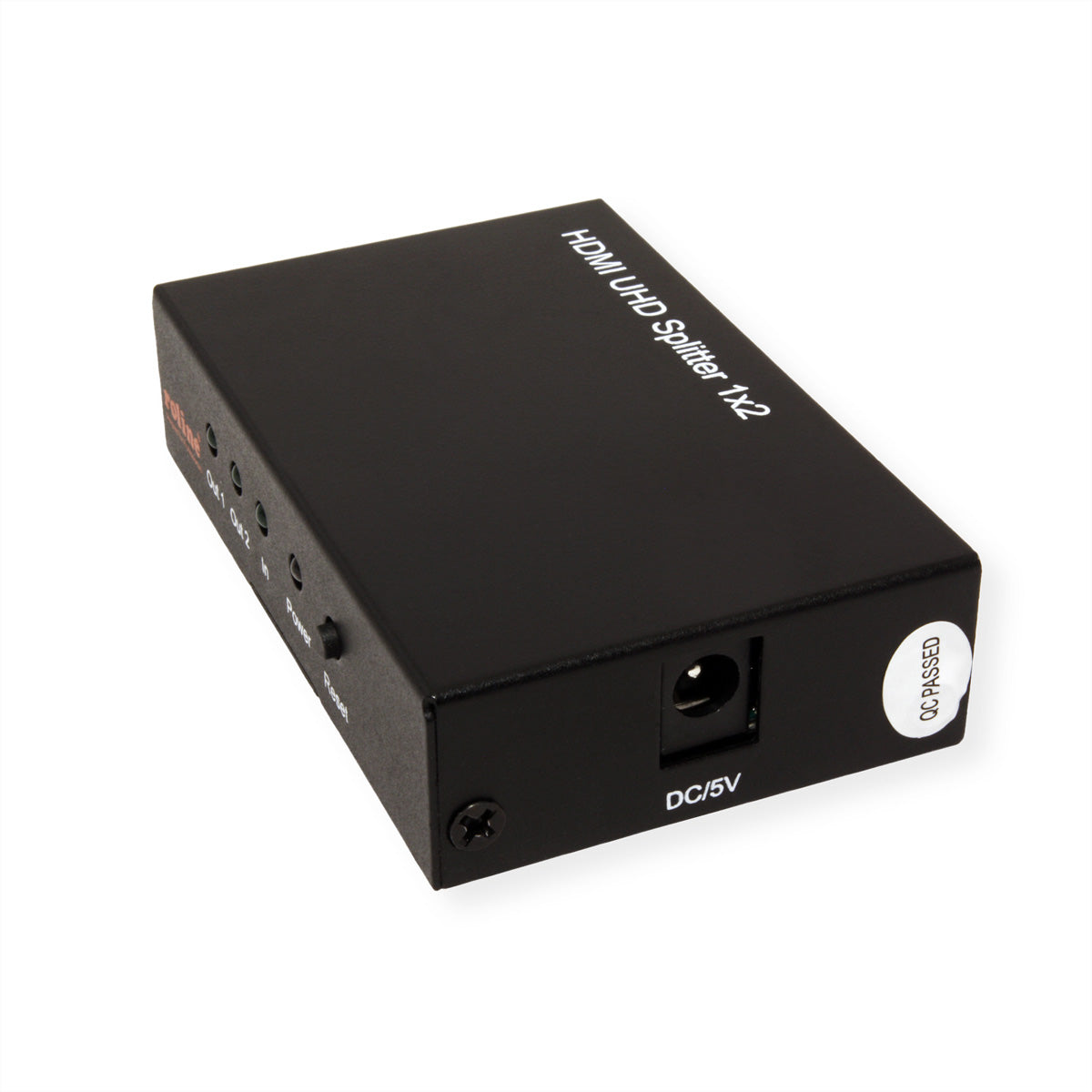 ROLINE HDMI-Video-Splitter, 1× HDMI In / 2× HDMI Out, 4K@60 Hz, 3D, Schwarz