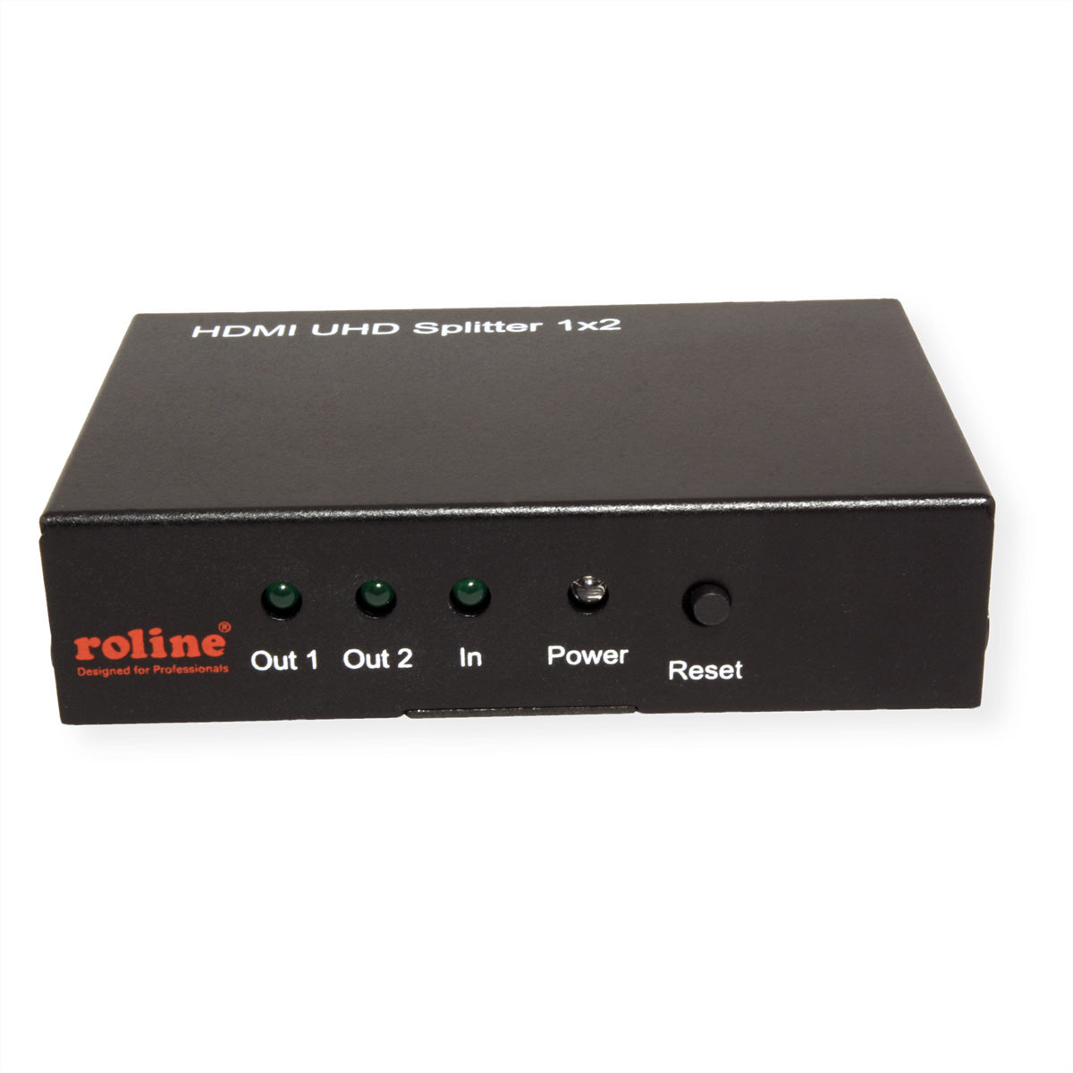 ROLINE HDMI-Video-Splitter, 1× HDMI In / 2× HDMI Out, 4K@60 Hz, 3D, Schwarz