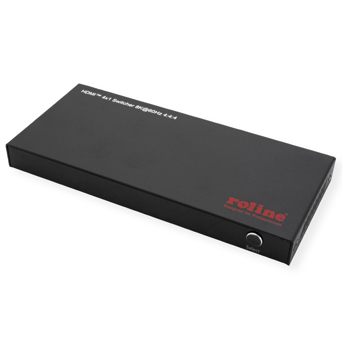 ROLINE HDMI Switch, 4×1, 8K@60 Hz, HDCP 2.3, IR-Fernbedienung, Schwarz