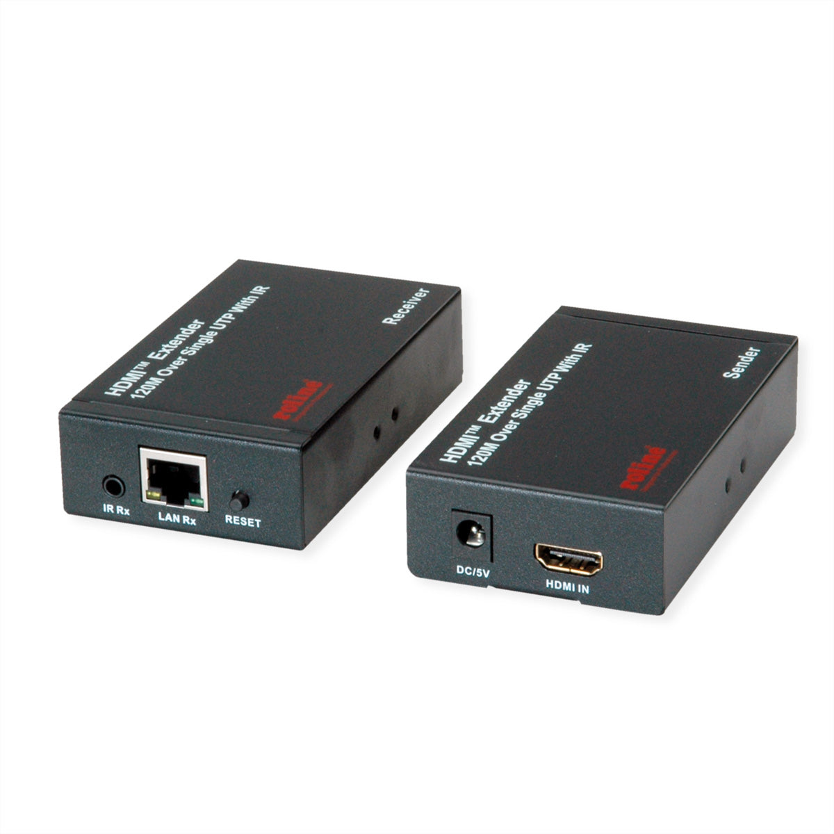 ROLINE HDMI-Extender-Set, über IP, 1080p@60 Hz, 120 m, IR