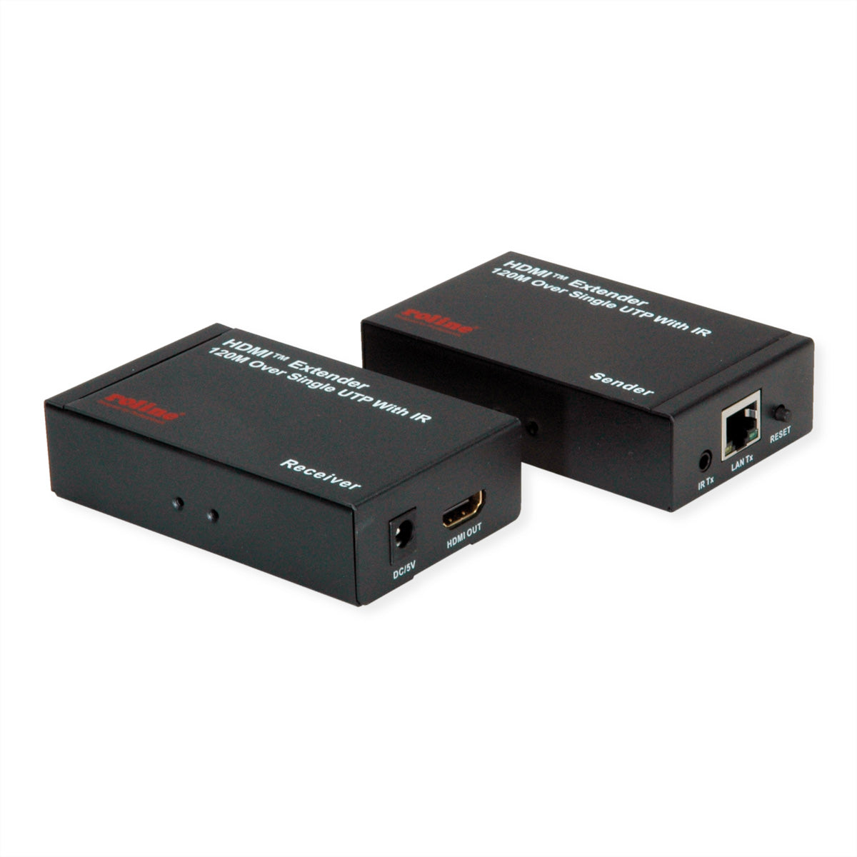 ROLINE HDMI-Extender-Set, über IP, 1080p@60 Hz, 120 m, IR