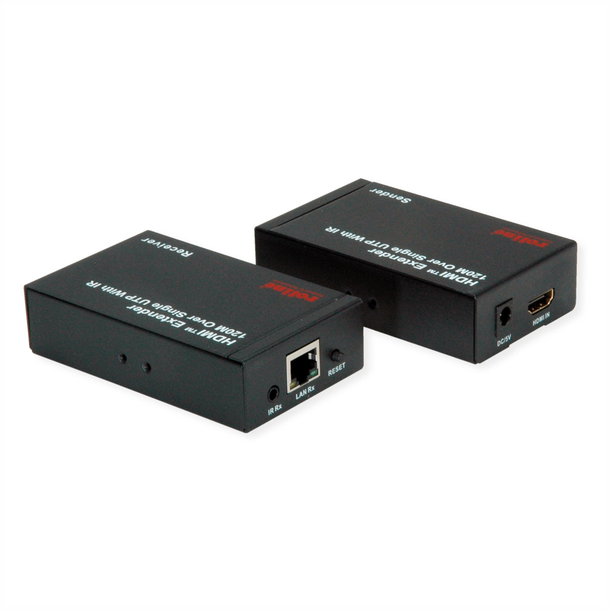 ROLINE HDMI-Extender-Set, über IP, 1080p@60 Hz, 120 m, IR