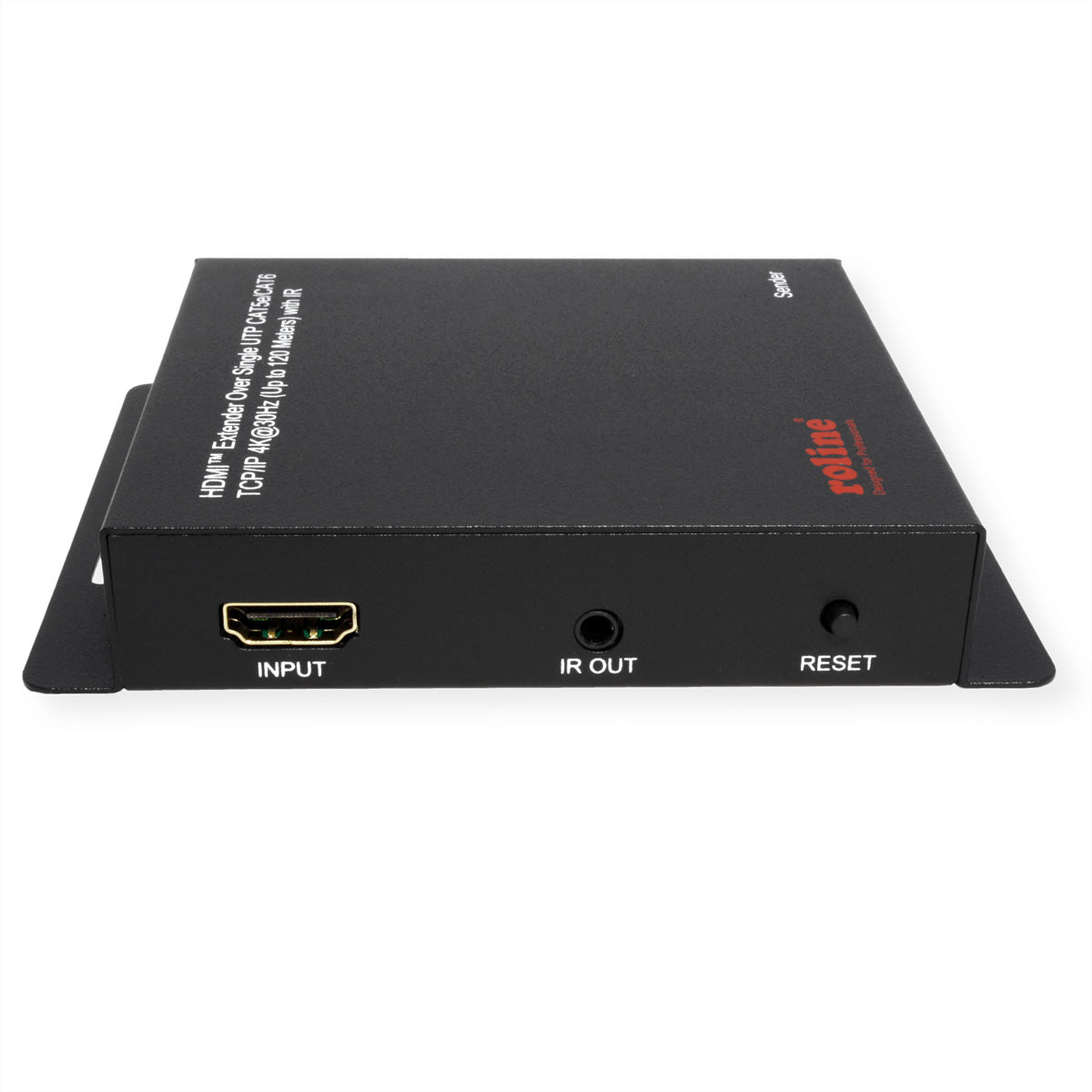 ROLINE HDMI-Extender-Kit – bis 120 m, 4K (3840 × 2160) @ 30 Hz, IR-Rückkanal – Schwarz