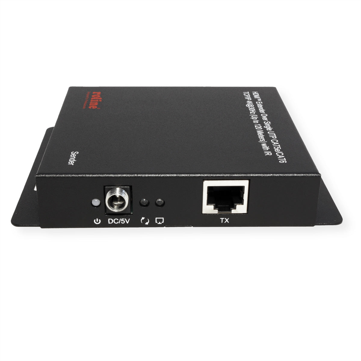 ROLINE HDMI-Extender-Kit – bis 120 m, 4K (3840 × 2160) @ 30 Hz, IR-Rückkanal – Schwarz