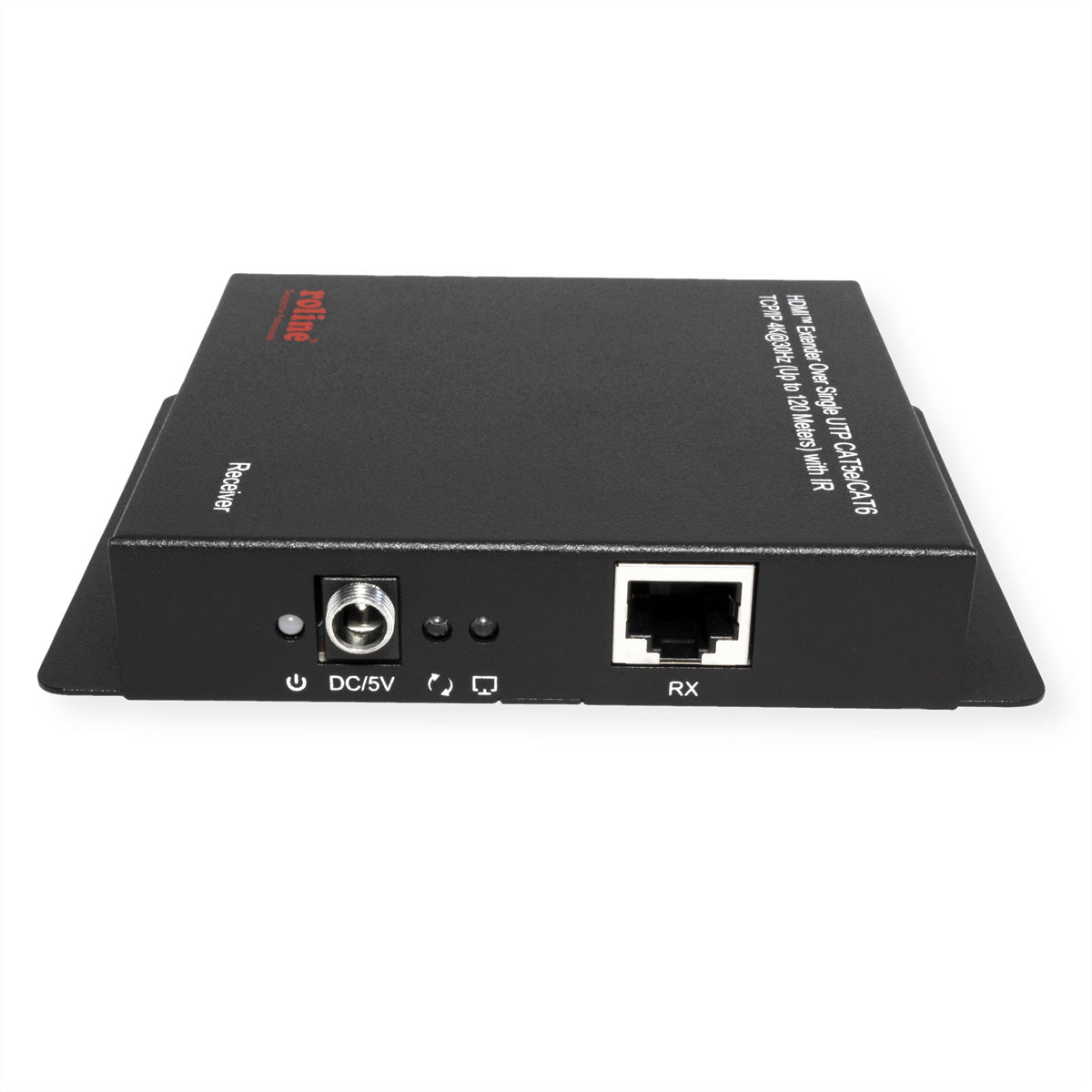 ROLINE HDMI-Extender-Kit – bis 120 m, 4K (3840 × 2160) @ 30 Hz, IR-Rückkanal – Schwarz