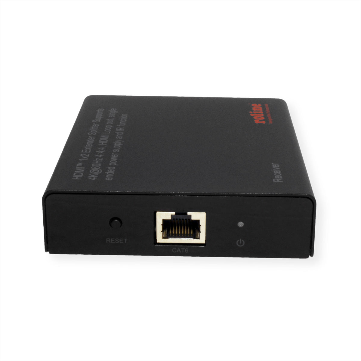 ROLINE HDMI Extender und Splitter – 4K (3840 × 2160) @ 60 Hz, 1 zu 2 HDMI, bis 70 m, HDR10/HLG – Schwarz