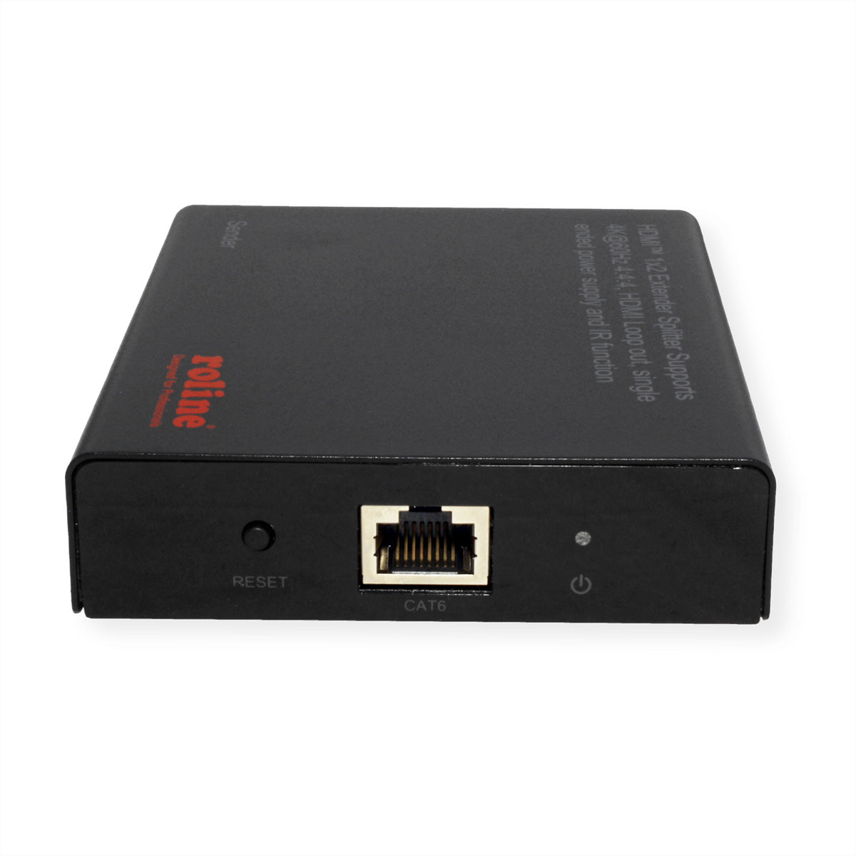 ROLINE HDMI Extender und Splitter – 4K (3840 × 2160) @ 60 Hz, 1 zu 2 HDMI, bis 70 m, HDR10/HLG – Schwarz