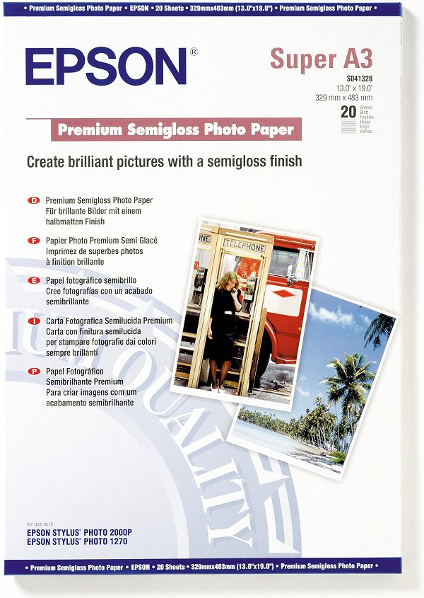 Epson Fotopapier Halbglanz – A3, 250 g/m², 20 Blätter
