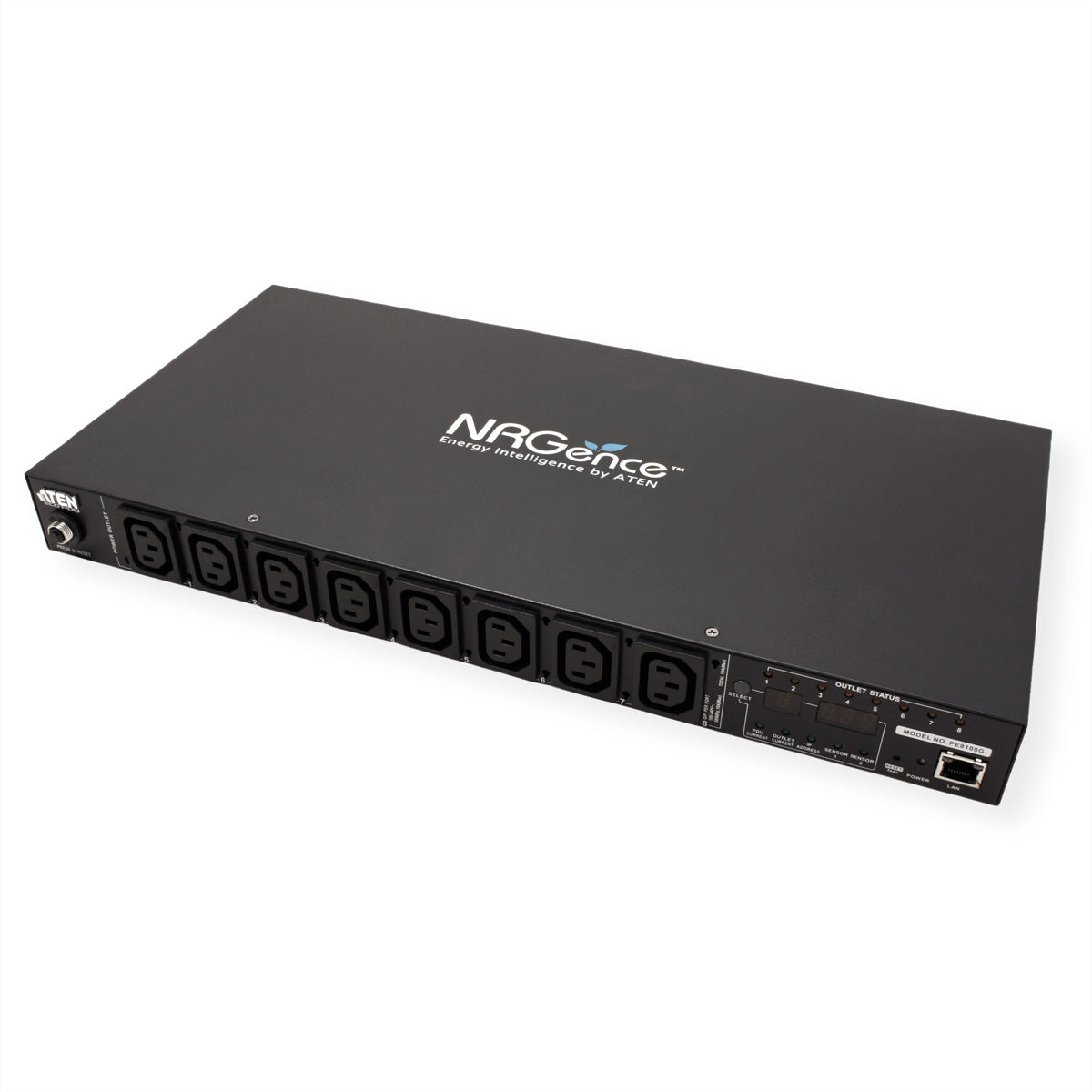 ATEN PE8108G – Rack-PDU überwacht, 8× IEC C13, 10 A, Stecker IEC C14, 1U horizontal, 2,3 kW