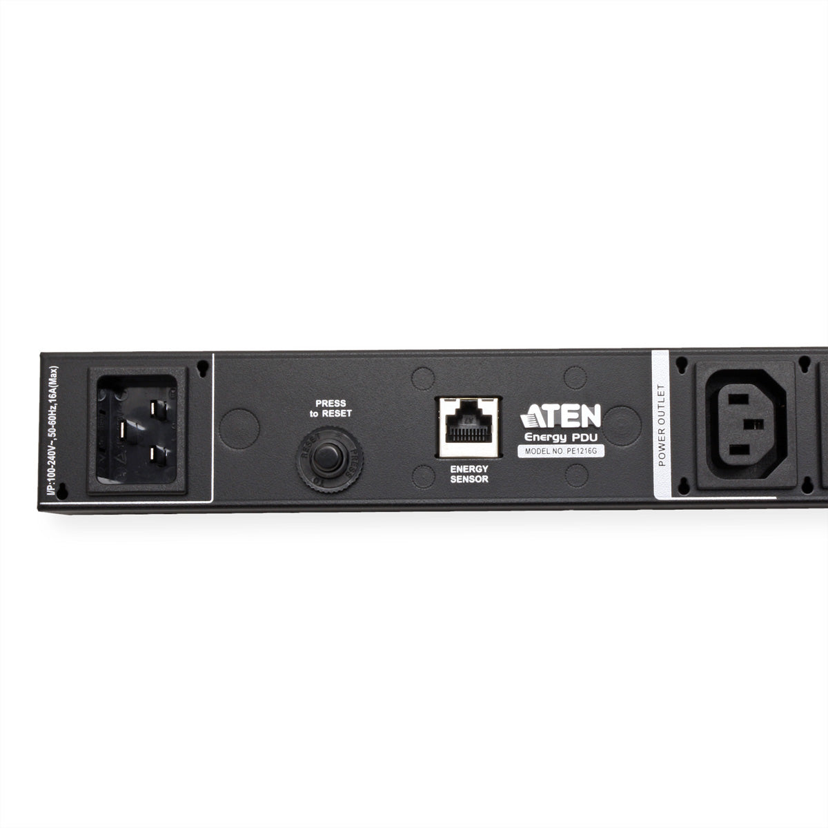 ATEN Rack-PDU – Überwacht, IP-Fernschaltung, 1-ph, Rack 0U, 16 A 230 V, 16×C13, C20 Eingang, 3,1 m