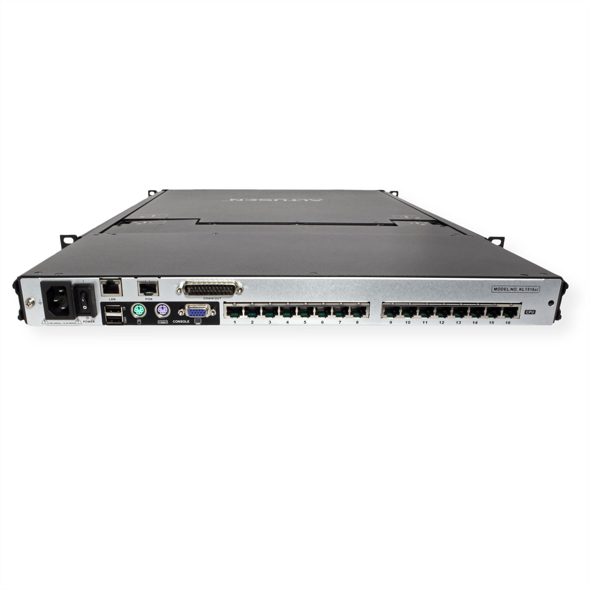 ATEN KL1516AiM – KVM-Switch – 16-Port, 43 cm (17") LCD, 1U, 19" Rack, Schwarz