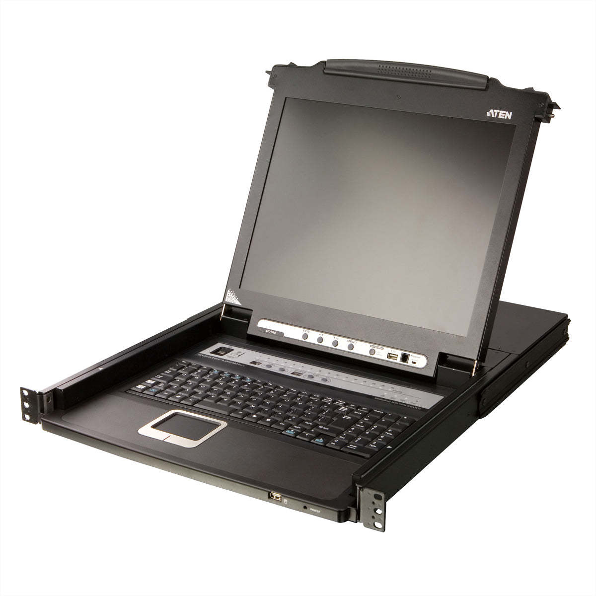 ATEN CL5716M – 16-Port VGA Rack-LCD-Konsole 17" – 1280 × 1024/75 Hz, USB/PS/2 – 1U