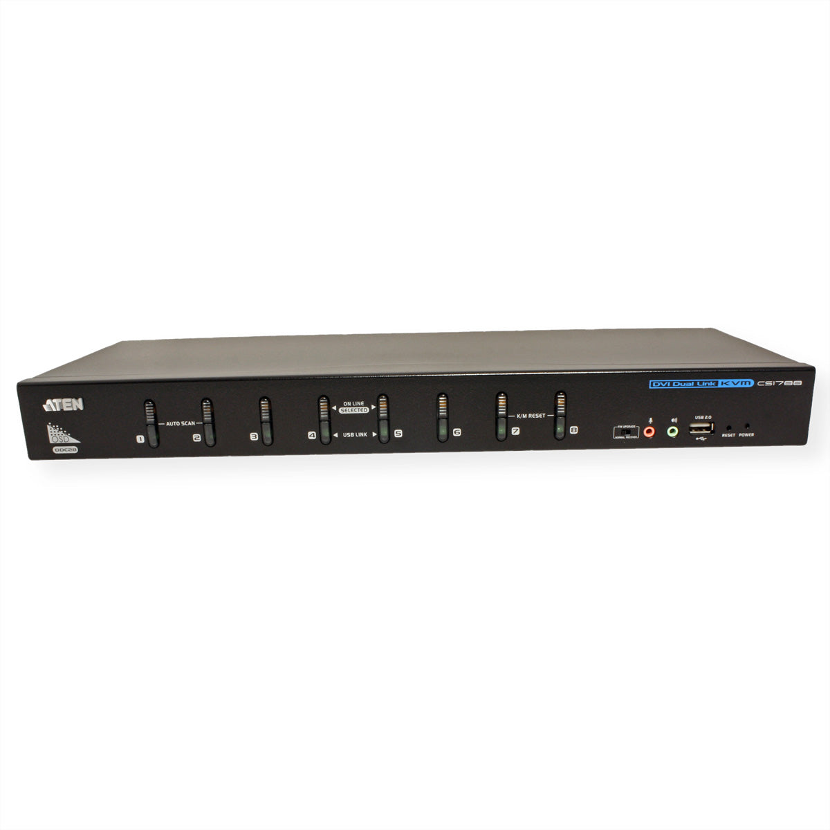 ATEN CS1788 – KVM-Switch – 8-Port, DVI-I – 2560 × 1600 @ 60 Hz, Audio, für Windows, Mac & Linux