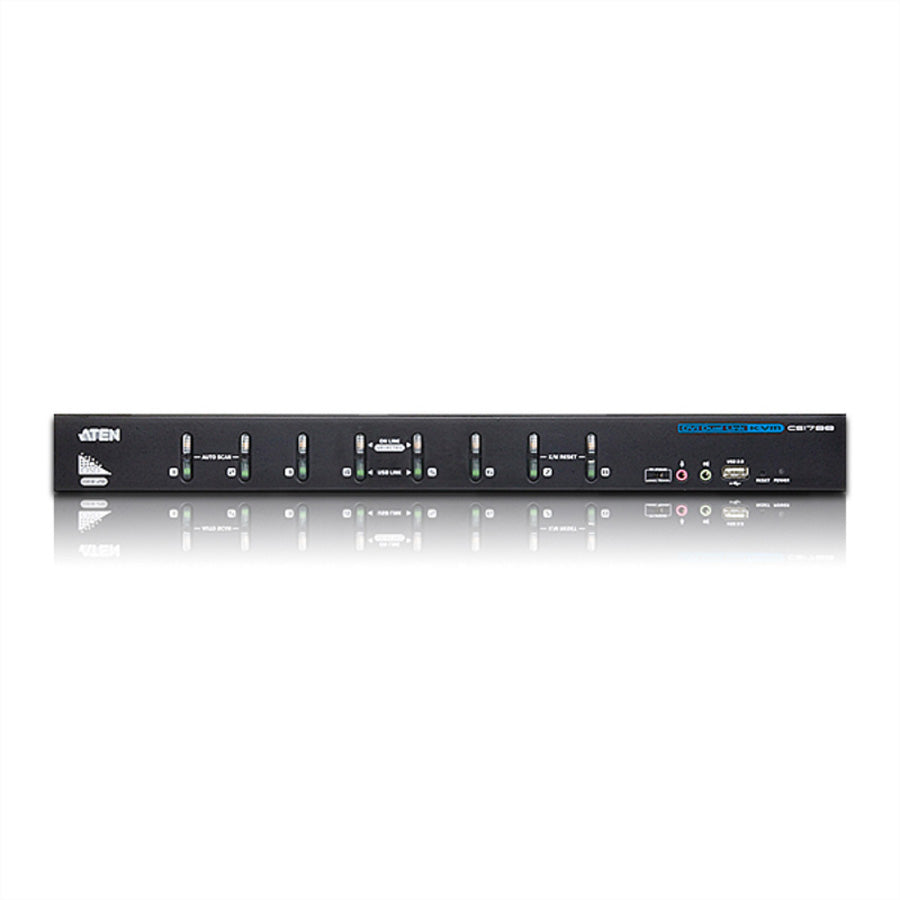 ATEN CS1788 – KVM-Switch – 8-Port, DVI-I – 2560 × 1600 @ 60 Hz, Audio, für Windows, Mac & Linux