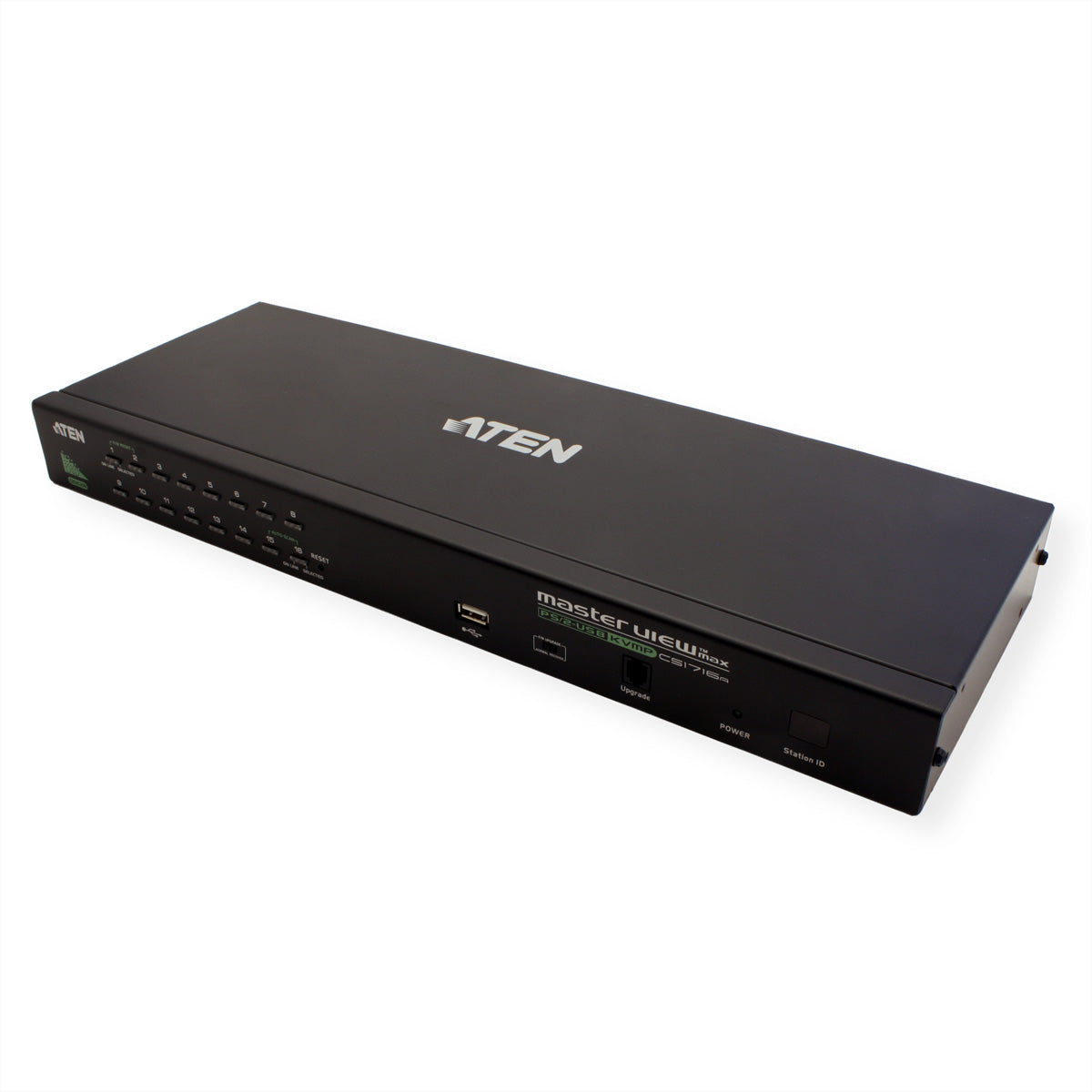 ATEN CS1716A – KVM-Switch (VGA, PS/2, USB) – 16×Computer, 19" Rack, 1U, Schwarz