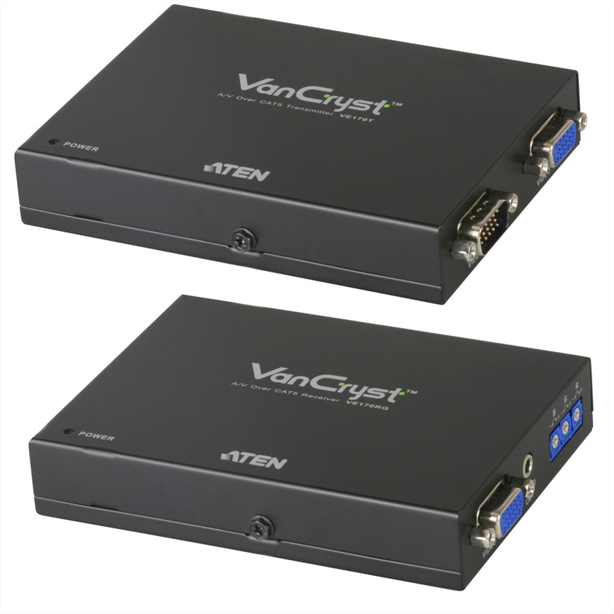 ATEN VE170 – VGA Extender-Set, über Cat5e, 1920×1200@60 Hz, 300 m, Signalkompensation