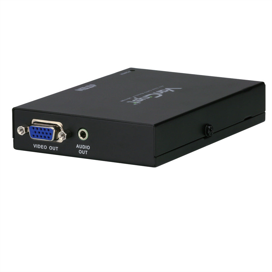 ATEN VE170R – AV-Receiver (VGA über Cat5), 1920 × 1200 @60 Hz, 300 m, Mono-Audio, für VE170T, Schwarz