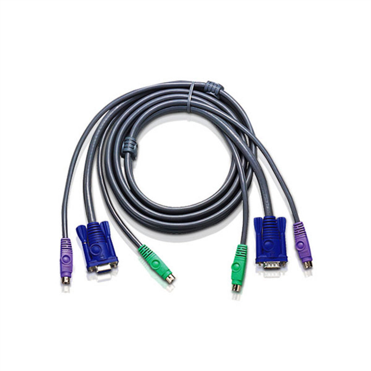 ATEN 2L5005P – PS/2-Kabel 5 m, VGA mit 2×PS/2 – für ATEN CS-Serie (z. B. CS114A, CS142 u. a.)