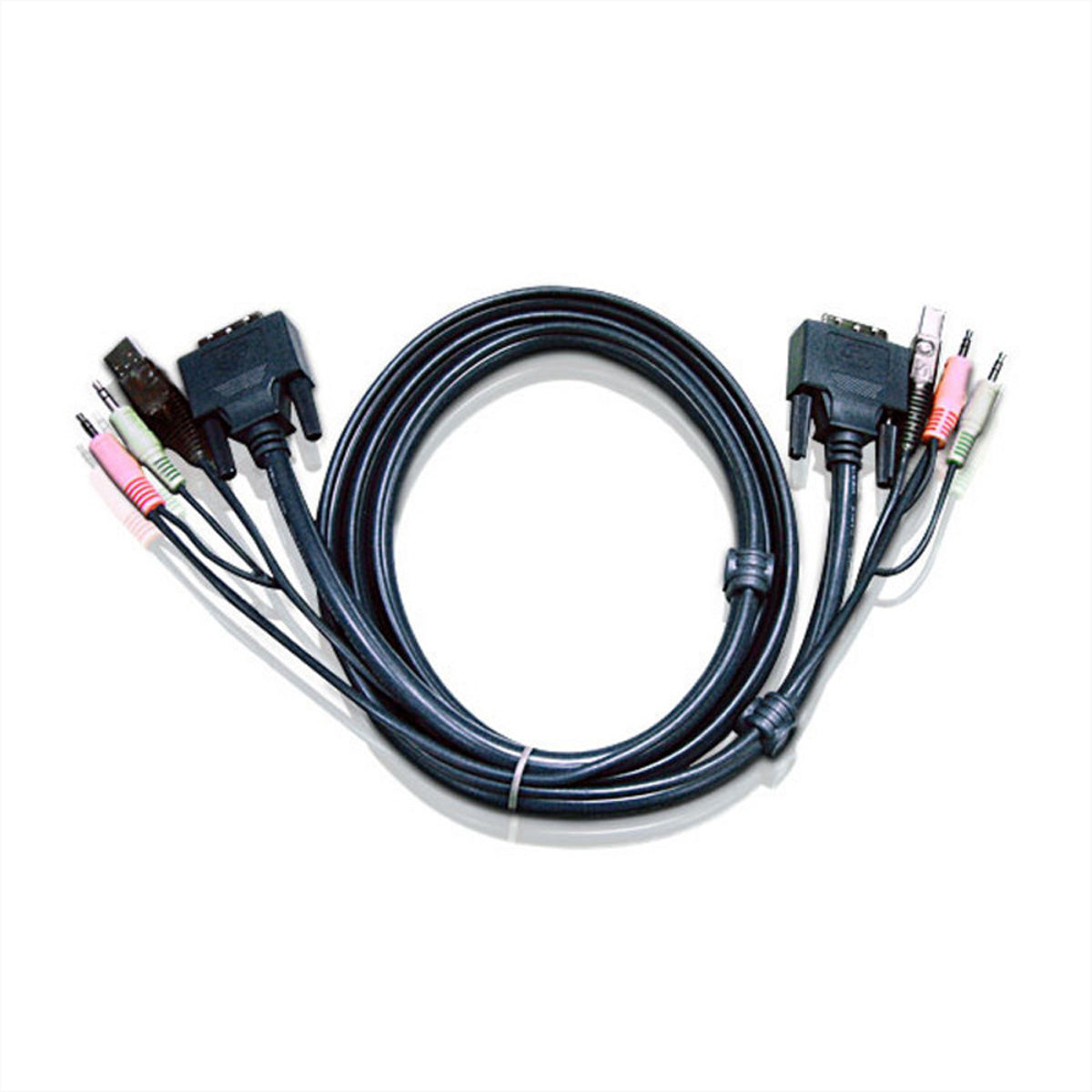 ATEN KVM-Kabelsatz DVI-D Dual-Link 2560×1600 – 1,8 m – für ATEN KVM-Switches (z. B. CS1642, CS1644, CS1782A)
