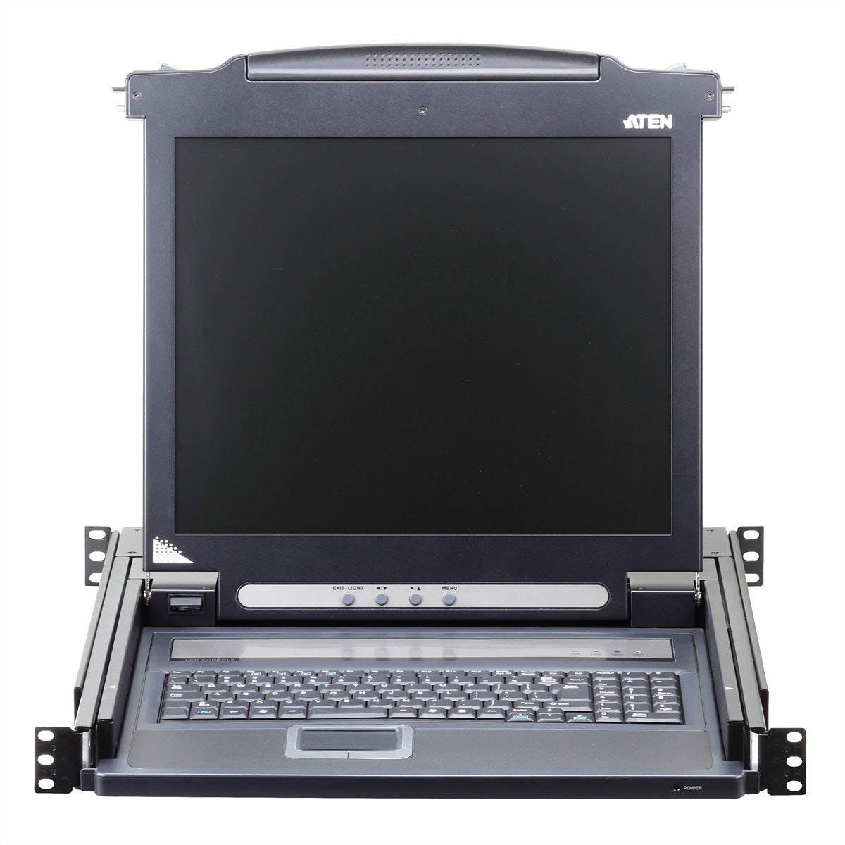 ATEN CL1000N – KVM-Konsole – 19" Rack, 1U, 19" LCD, VGA, PS/2, US-Layout, Schwarz