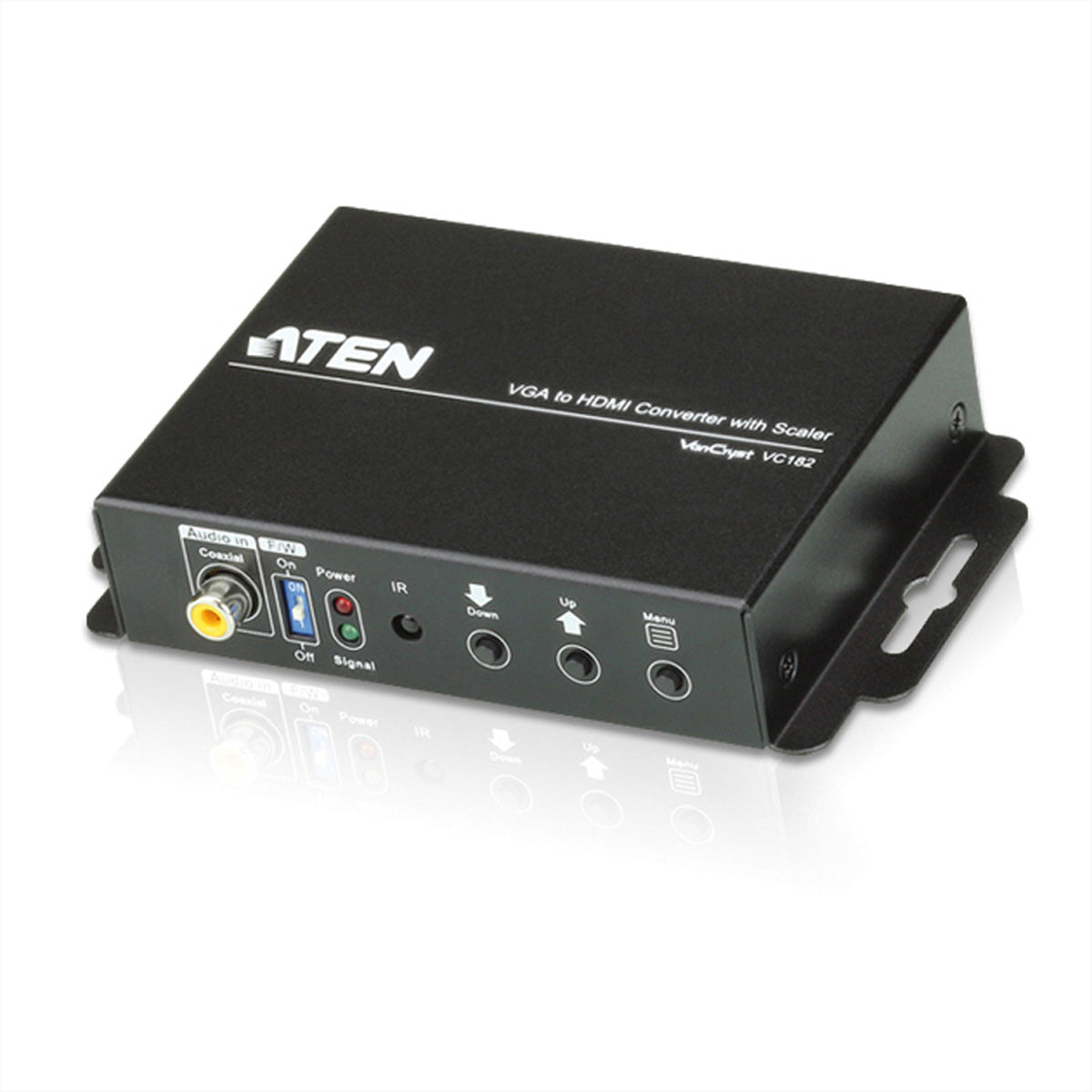 ATEN VC182 Adapter VGA zu HDMI – bis 1920 × 1200 (inkl. 1080p), mit Skalierer & Audio zu HDMI, schwarz