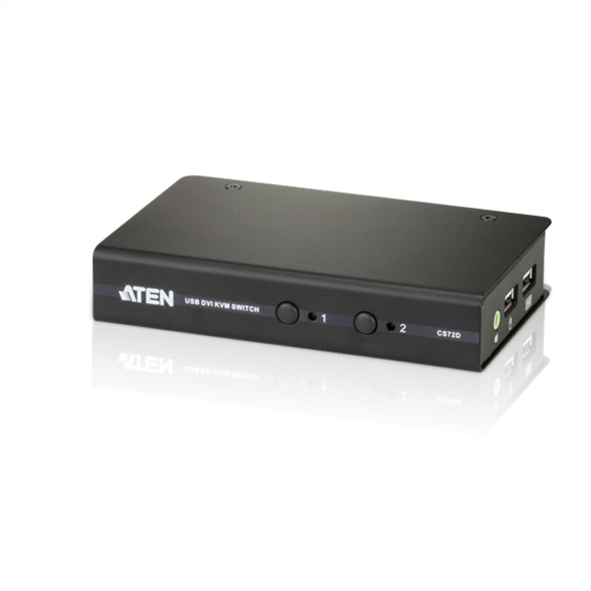 ATEN CS72D – KVM-Switch – 2-Port, DVI-D – 1920 × 1200 @ 60 Hz, Audio