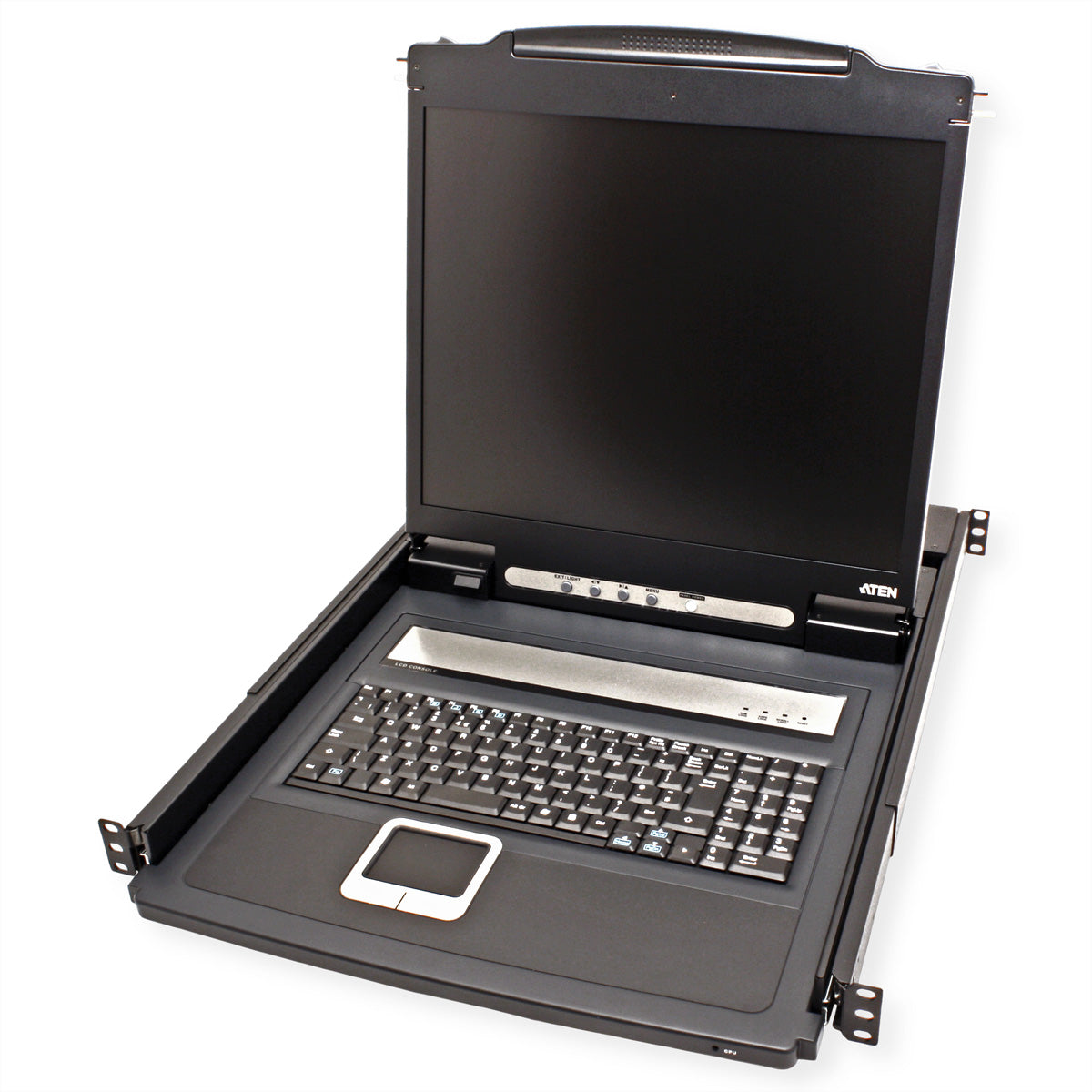 ATEN CL1000N – KVM-Konsole – 19" Rack, 1U, 19" LCD, VGA, PS/2, US-Layout, Schwarz