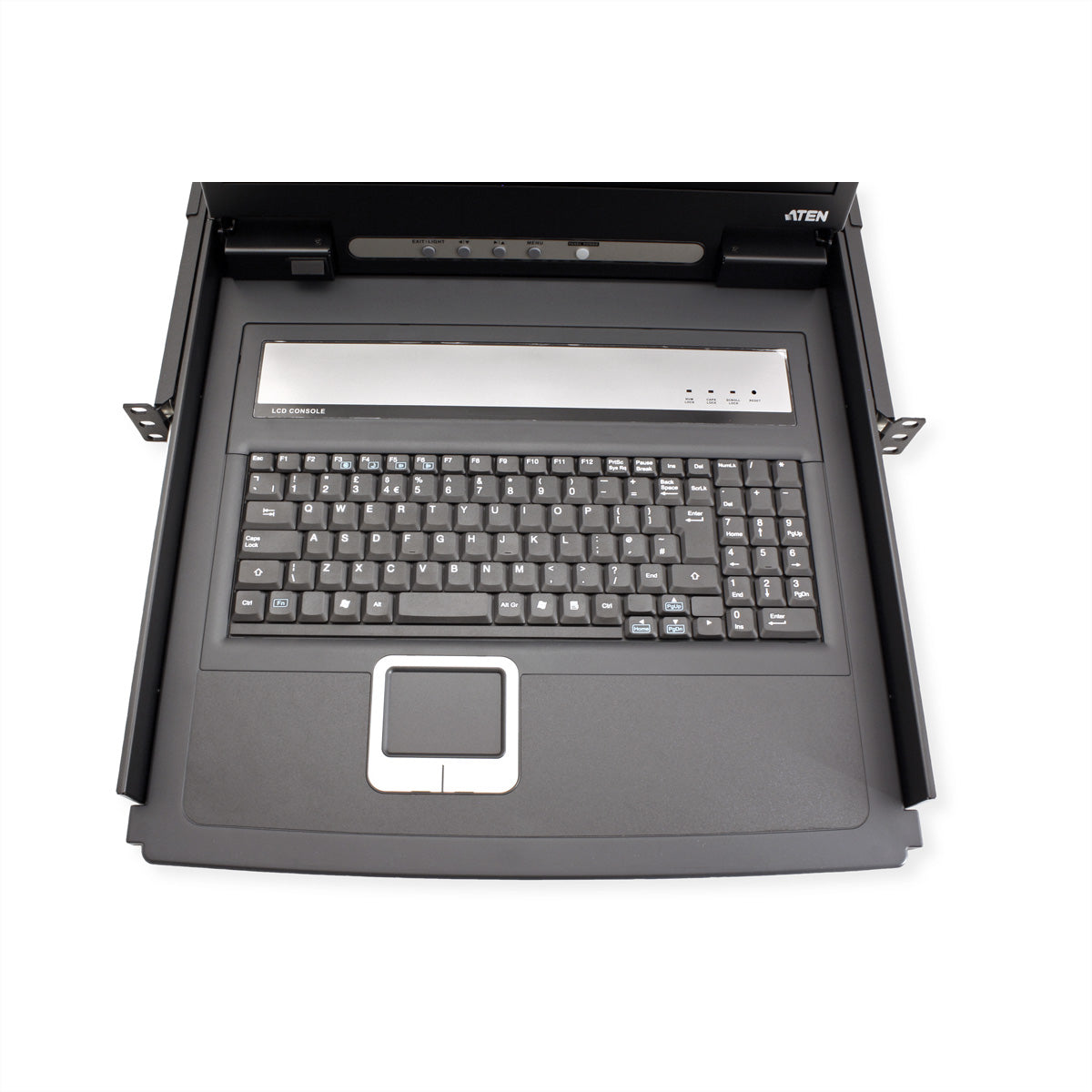 ATEN CL1000N – KVM-Konsole – 19" Rack, 1U, 19" LCD, VGA, PS/2, US-Layout, Schwarz