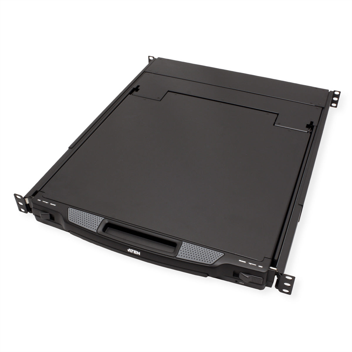 ATEN CL1000N – KVM-Konsole – 19" Rack, 1U, 19" LCD, VGA, PS/2, US-Layout, Schwarz