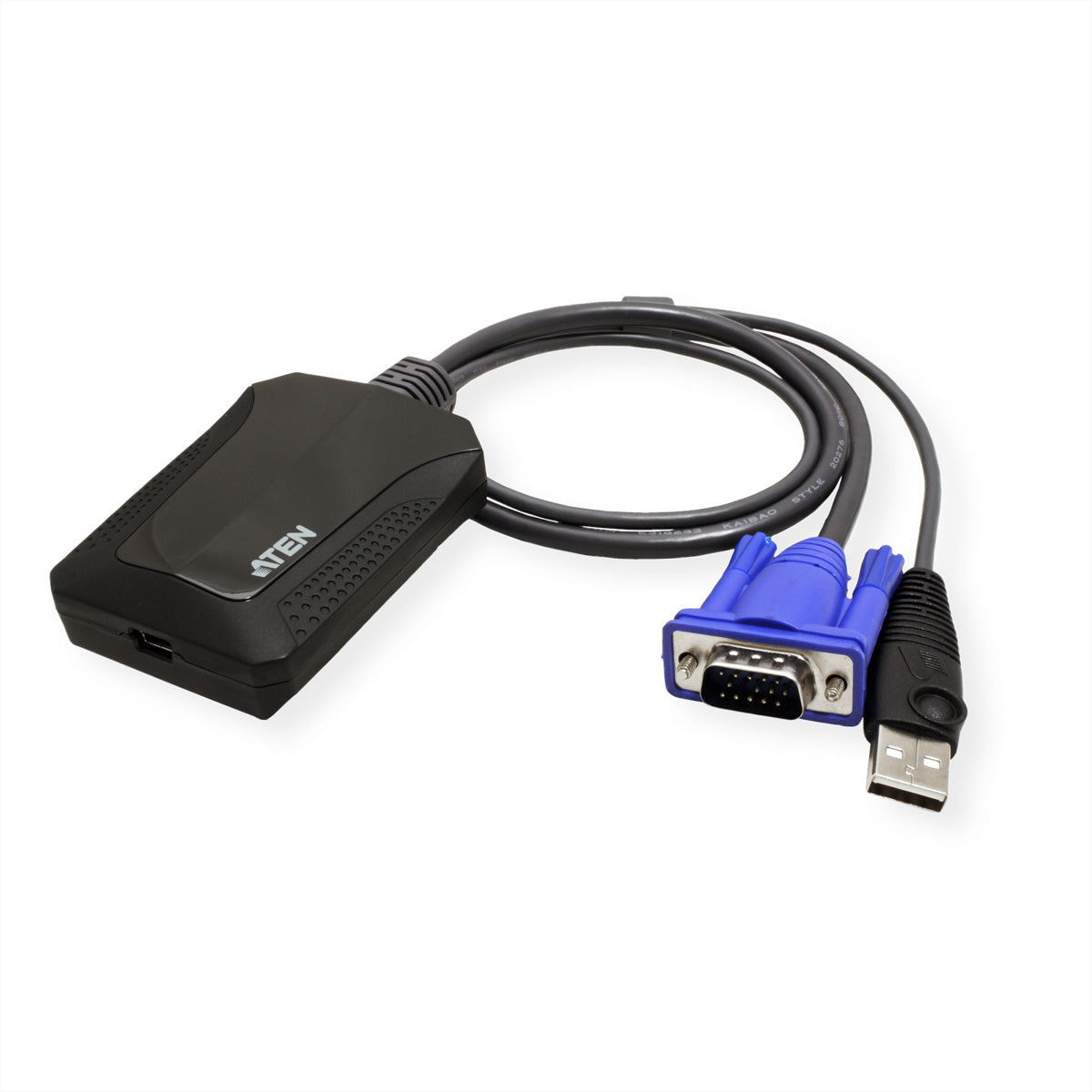 ATEN CV211 Laptop USB Konsolen-Adapter – 1920 × 1200 @ 60 Hz, USB 2.0, virtuelle Medien – für Server – Schwarz