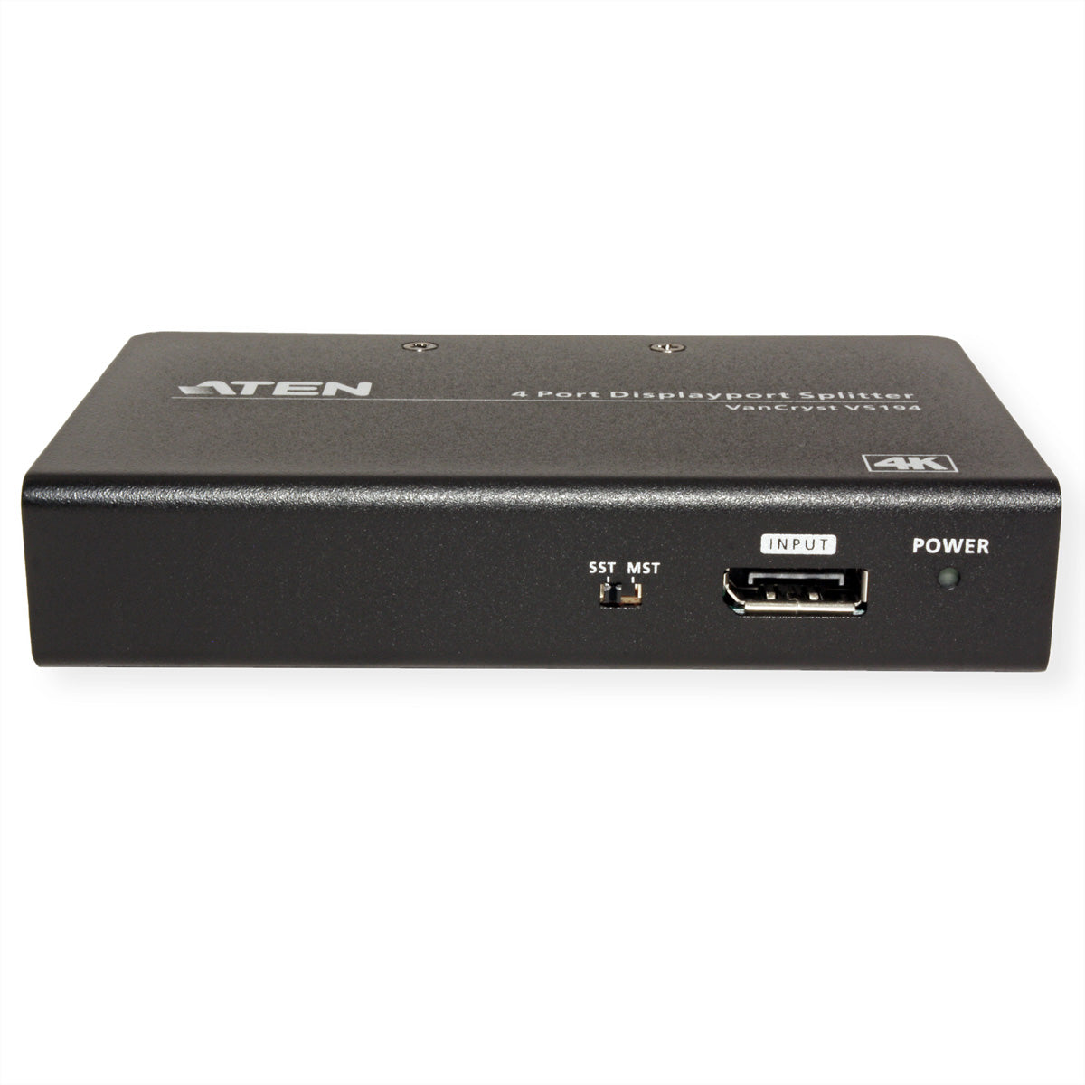 ATEN VS194 – DisplayPort Splitter, DP 1.2a, 1× DP In / 4× DP Out, 4K@60 Hz, HDCP, MST/SST, Schwarz