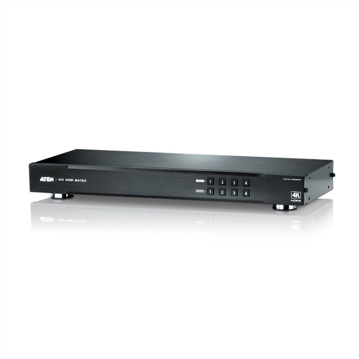 ATEN VM0404HA – HDMI Matrix, 4×4, 4K@60 Hz, 15 m, RS-232, IR, HDCP, Schwarz