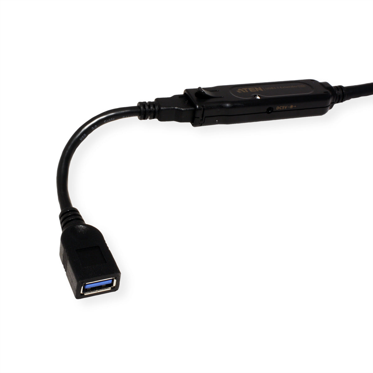 ATEN USB-A Verlängerungskabel (Stecker auf Buchse) – USB 3.2 Gen 1 (5 Gbit/s) – 10 m – Aktiv – Schwarz