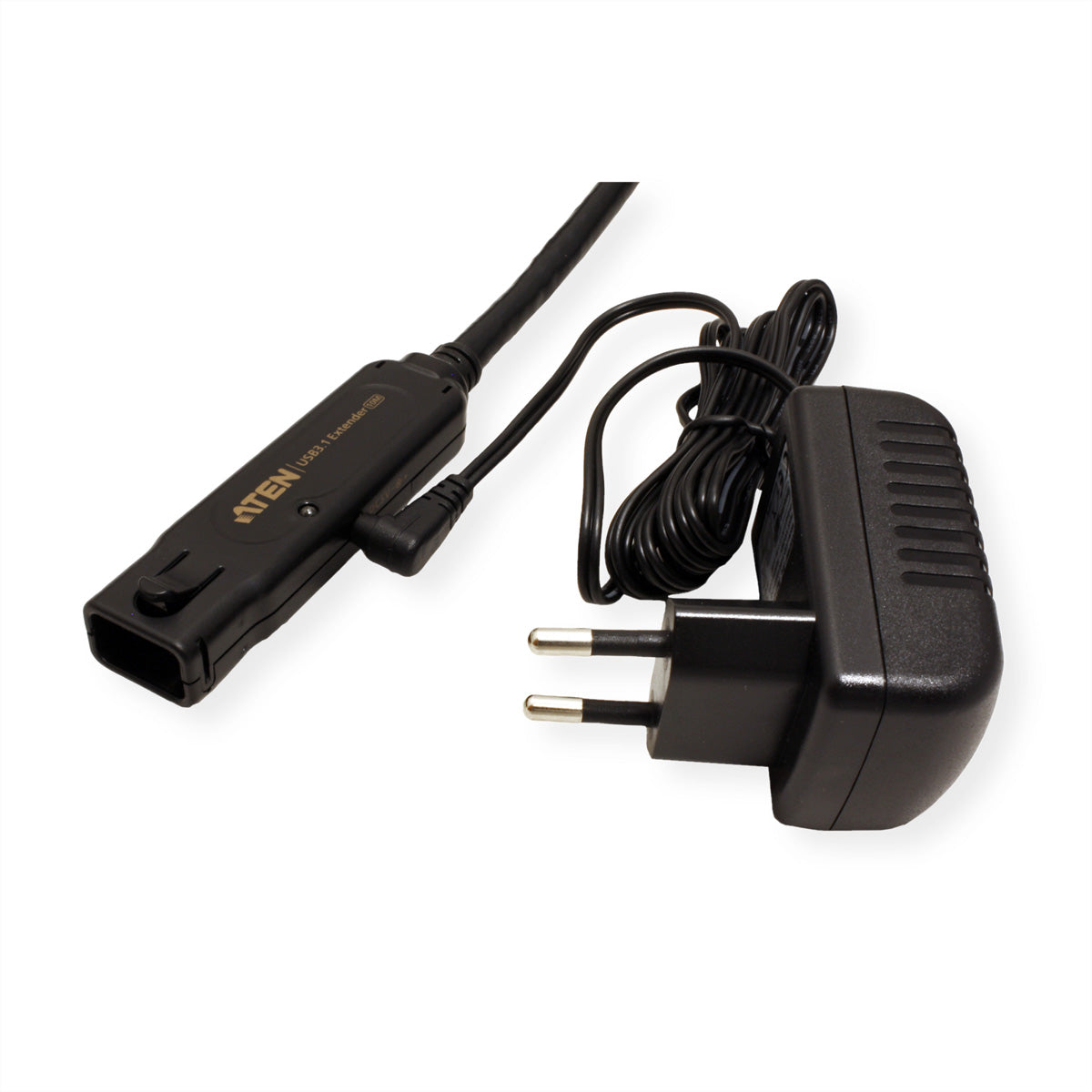 ATEN USB-A Verlängerungskabel (Stecker auf Buchse) – USB 3.2 Gen 1 (5 Gbit/s) – 10 m – Aktiv – Schwarz