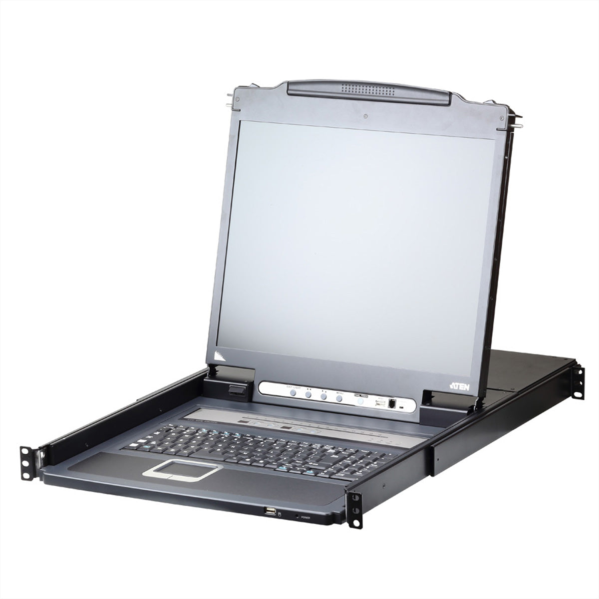 ATEN CL5716iN – 16-Port VGA LCD KVM-over-IP Switch – 1920 × 1200/60 Hz, 19" LCD-Konsole, Rack 1U