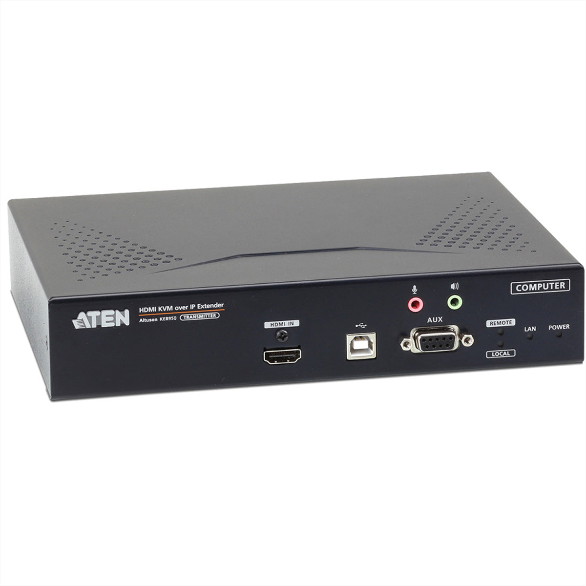 ATEN KE8950T – KVM-Extender (Sender), über IP, 4K@30 Hz, 2× HDMI, 2× USB‑A, 4:4:4, HDCP 1.4, 1 Gbit/s SFP