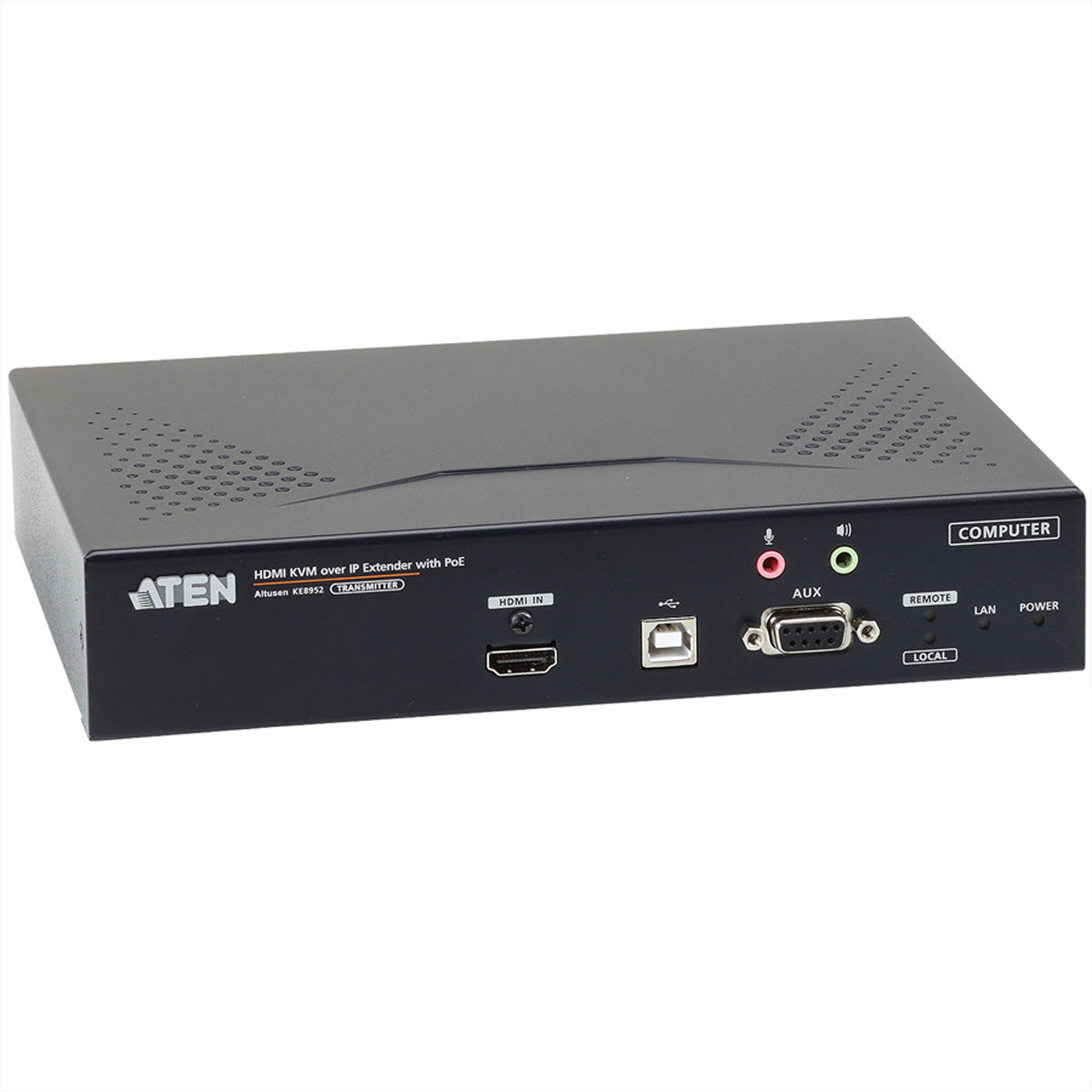 ATEN KE8952T – HDMI Sender (TX), über IP (SFP 1 Gbit/s), 4K@30 Hz, KVM über IP, PoE, USB Virtuelle Medien