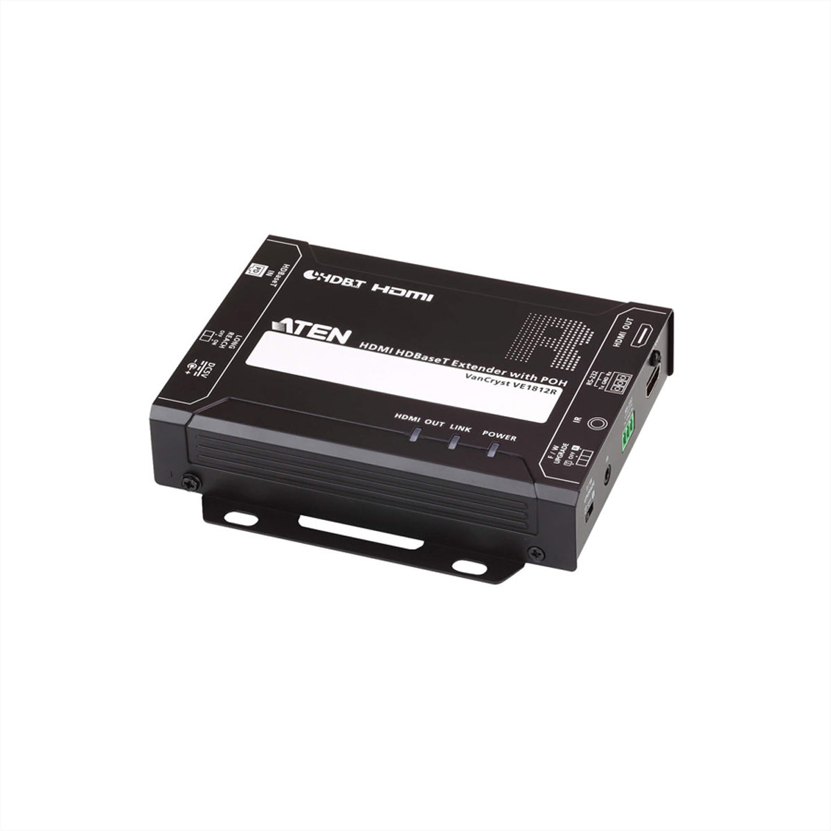 ATEN VE1812R – HDBaseT HDMI Empfänger über Cat6a, 1× HDMI Ausgang, 4K@30 Hz, 100 m, POH, RS-232, IR, HDCP, Schwarz