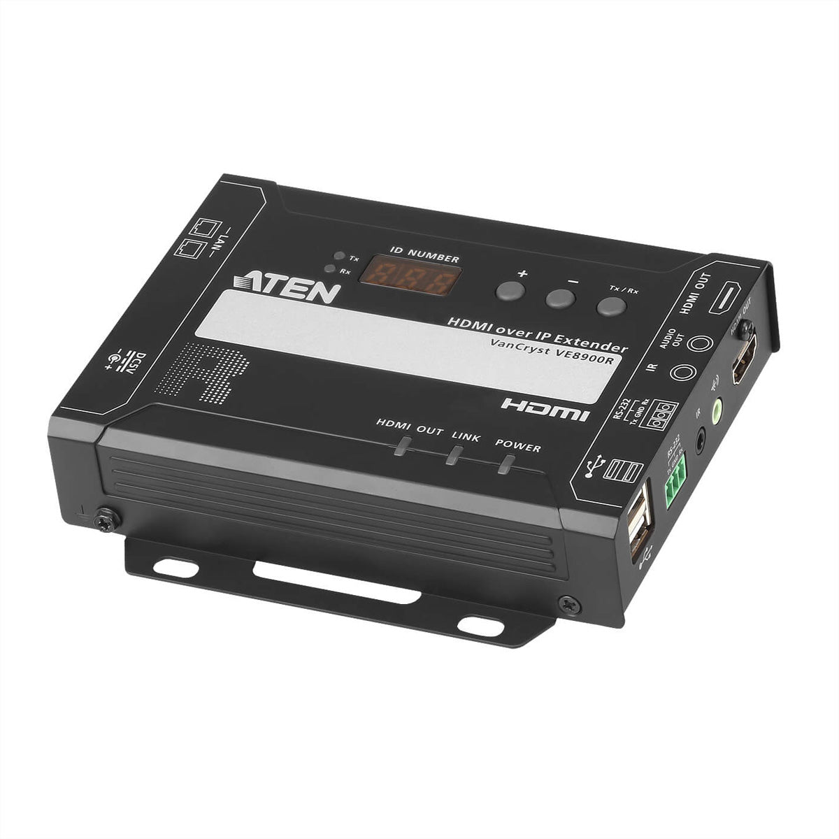 ATEN VE8900R – HDMI over IP Empfänger, 1× HDMI Out, 1080p, 100 m, Scaler, HDCP, RS-232/IR, Schwarz